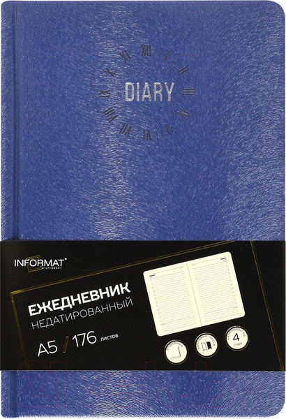 Изображение товара Ежедневник inФормат Фиеста / IFDN-FSTA5/Bl (176л, синий)