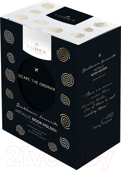Изображение товара Подставка для книг Lorex Booklover Total Black / LXBHBL-TB (черный)