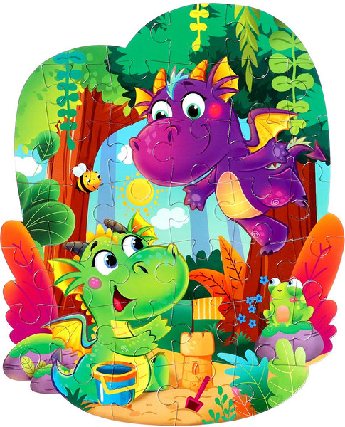 Изображение товара Подарочный набор Puzzle Time Дракончик на каникулах / 9690926 (с игрушкой)