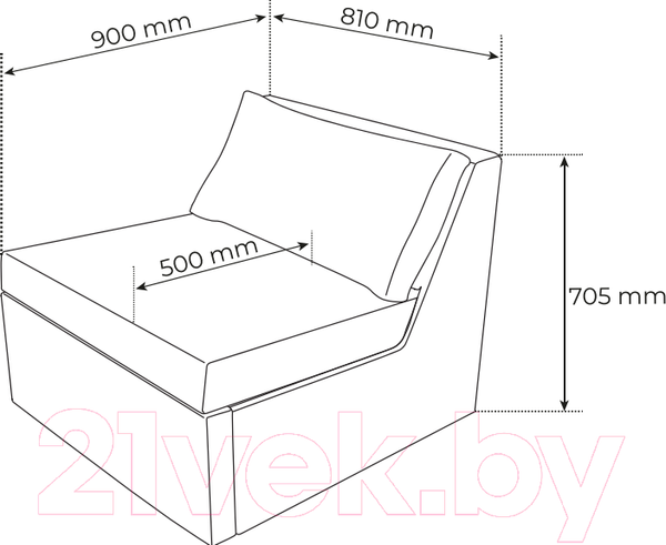 Изображение товара Кресло-кровать Mio Tesoro Такка Fotel 80 Z/F Malmo 79 (Blue)