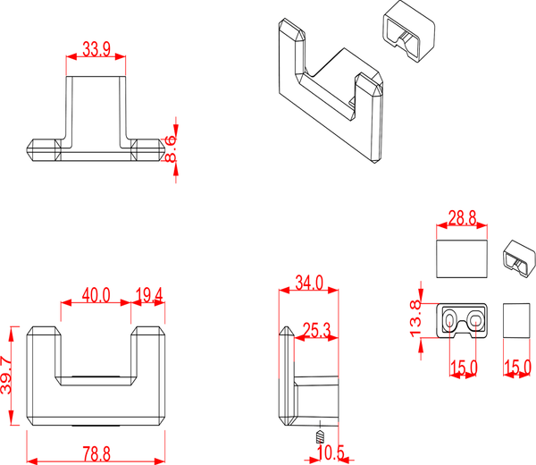Изображение товара Крючок для одежды Cebi Carli A7106 020 / PC27 (антрацит полимер)