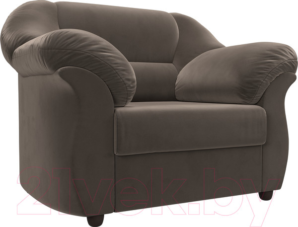 Изображение товара Кресло мягкое Лига Диванов Карнелла / 109606 (велюр коричневый)