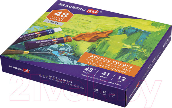 Изображение товара Акриловые краски Brauberg Art Debut / 192295 (48шт)