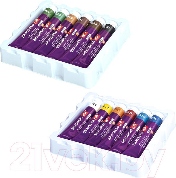 Изображение товара Акриловые краски Brauberg Art Debut / 192300 (12шт)