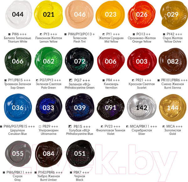 Изображение товара Акриловые краски Brauberg Art Debut / 192301 (24шт)