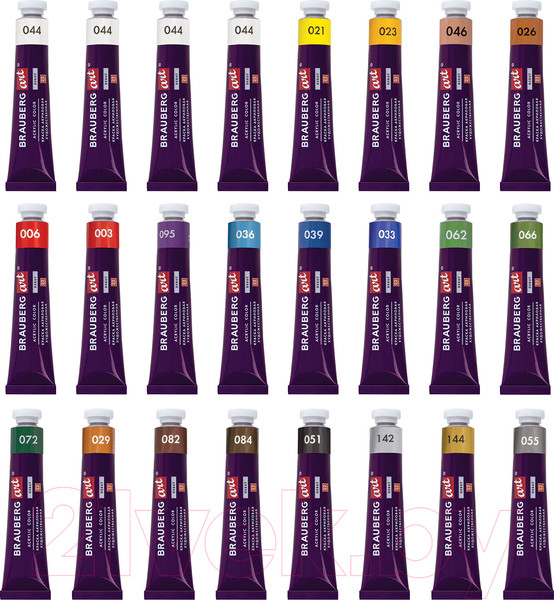 Изображение товара Акриловые краски Brauberg Art Debut / 192301 (24шт)