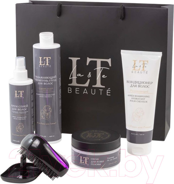 Изображение товара Набор косметики для волос La and Te beaute LT-8R Шампунь+кондиционер+скраб+спрей+расческа