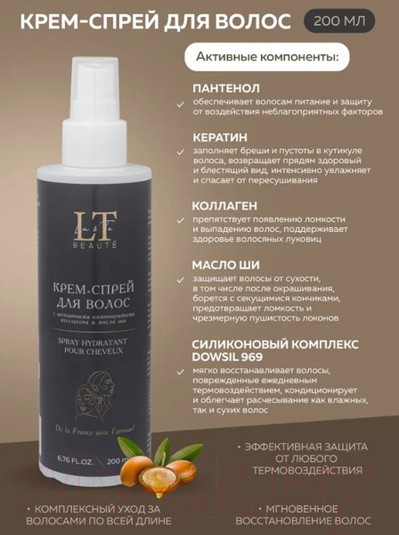 Изображение товара Набор косметики для волос La and Te beaute LT-8R Шампунь+кондиционер+скраб+спрей+расческа