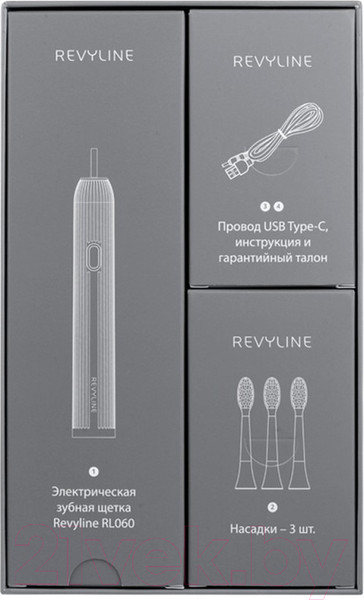 Изображение товара Звуковая зубная щетка Revyline RL 060 / 7058 (белый)
