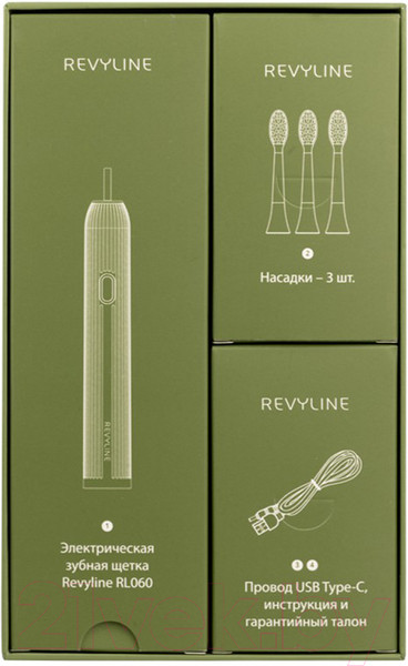 Изображение товара Звуковая зубная щетка Revyline RL 060 / 7060 (зеленый)