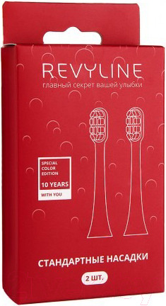 Изображение товара Набор насадок для зубной щетки Revyline RL 070 / 7316 (2шт, красный)