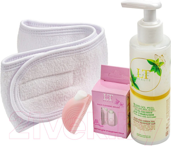 Изображение товара Подарочный набор La and Te beaute LT-54 Гель-пилинг+Щетка+Повязка белая