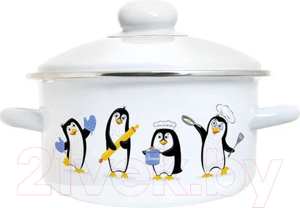 Изображение товара Кастрюля ЭСТЕТ Пингвины / ЭТ-75101/3