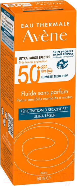 Изображение товара Крем солнцезащитный Avene SPF 50+ Флюид без отдушек (50мл)