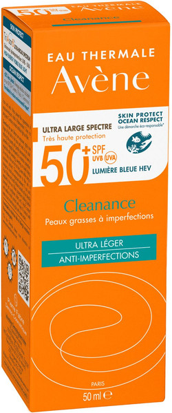 Изображение товара Крем солнцезащитный Avene Cleanance Флюид для проблемной кожи SPF 50+ (50мл)