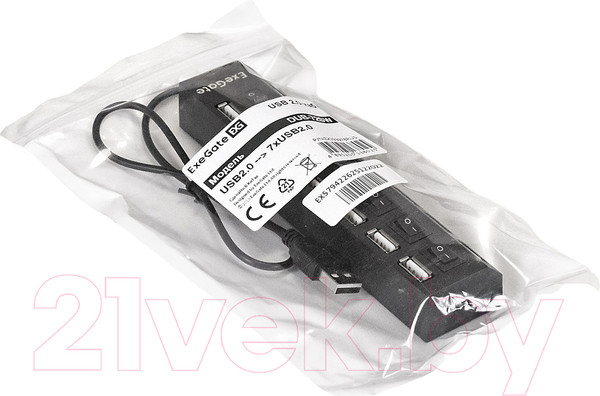 Изображение товара USB-хаб ExeGate DUB-72SW / EX293978RUS