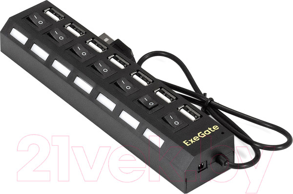 Изображение товара USB-хаб ExeGate DUB-72SW / EX293978RUS