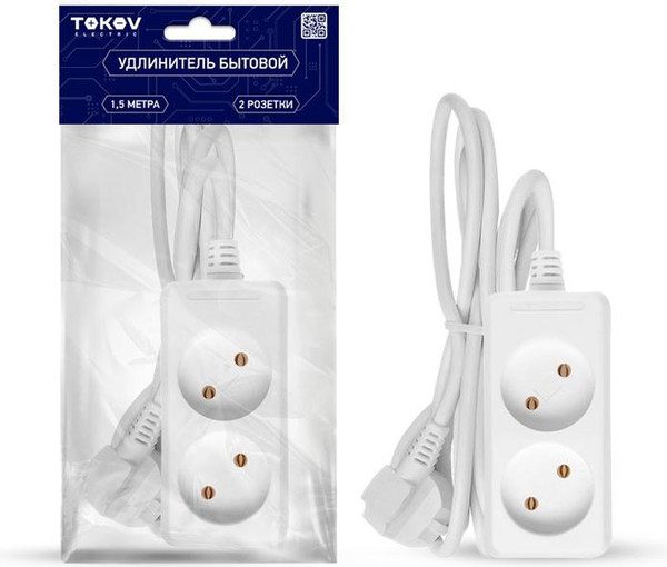 Изображение товара Удлинитель Tokov Electric TKE-C01-BU2-1.5-075