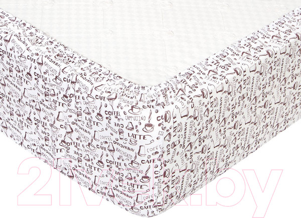 Изображение товара Простыня АртПостель На резинке Эспрессо светлый 256 (200x200x20)