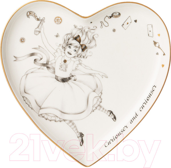 Изображение товара Тарелка столовая обеденная Lefard Wonderland Сердце / 590-535