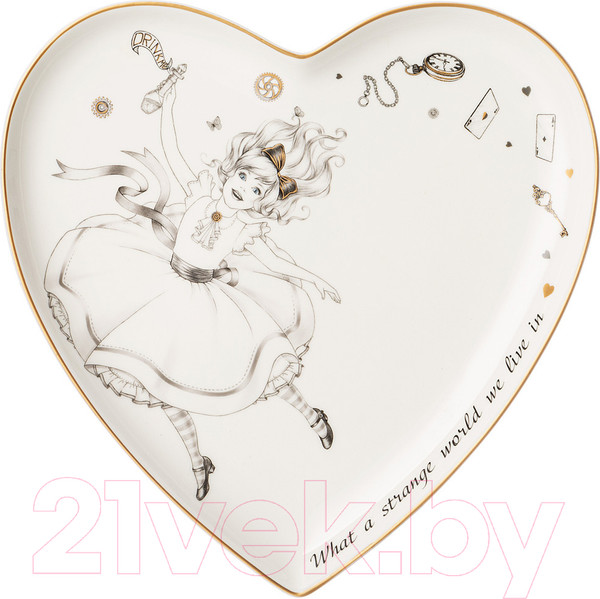 Изображение товара Тарелка столовая обеденная Lefard Wonderland Сердце / 590-537