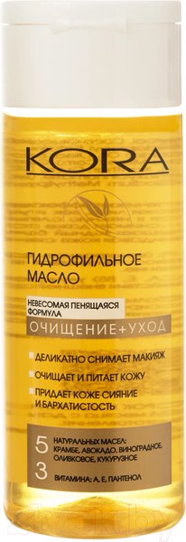 Изображение товара Гидрофильное масло Kora Очищение и уход Для сухой и возрастной кожи (150мл)