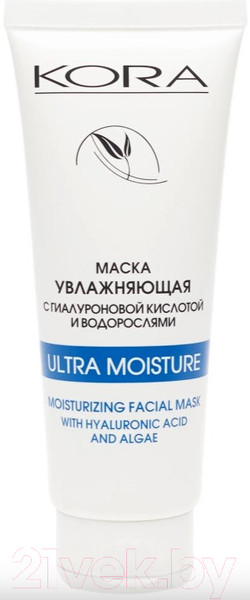 Изображение товара Маска для лица кремовая Kora Увлажняющая с гиалуроновой кислотой и водорослями (75мл)