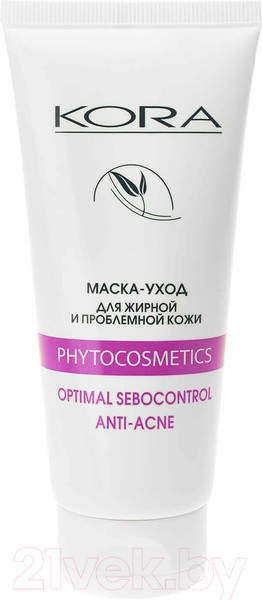 Изображение товара Маска для лица кремовая Kora Уход для жирной и проблемной кожи (100мл)