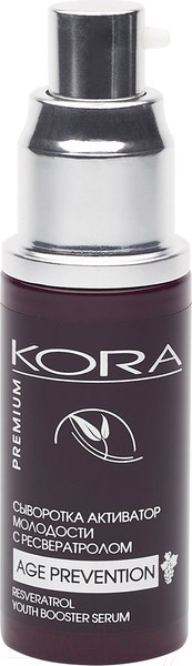 Изображение товара Сыворотка для лица Kora Активатор молодости с ресвератролом (30мл)