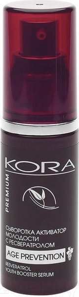 Изображение товара Сыворотка для лица Kora Активатор молодости с ресвератролом (30мл)