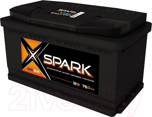 Изображение товара Автомобильный аккумулятор SPARK 620A (EN) R+ / SPA75-3-R (75 А/ч)