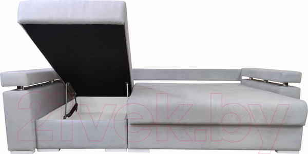 Изображение товара Диван угловой Bobrovmebel Мадрид левый (микровелюр симпл 30 светло-серый)