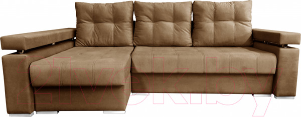 Изображение товара Диван угловой Bobrovmebel Мадрид левый (микровелюр симпл 45 коричневый)