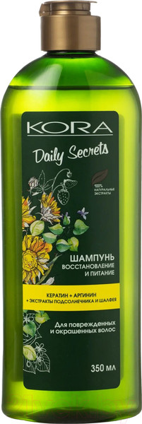 Изображение товара Шампунь для волос Kora Восстановление и питание (350мл)
