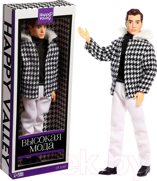 Изображение товара Кукла Happy Valley Высокая мода. Черно-белое пальто / 9377014