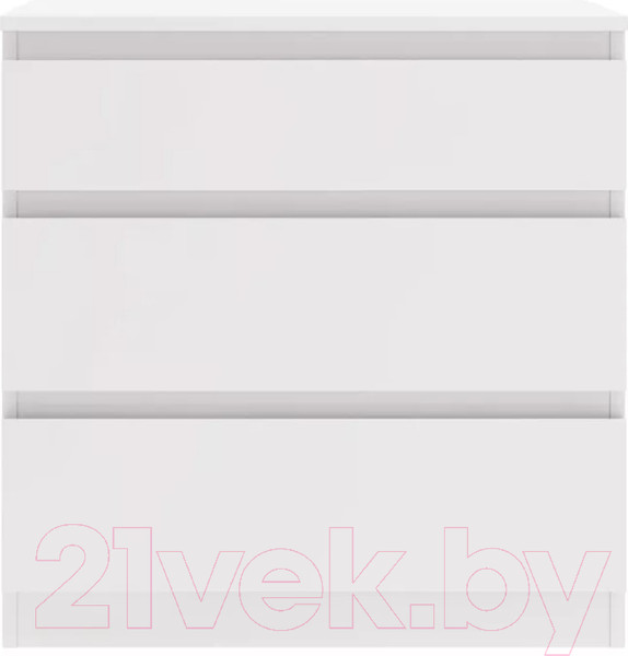 Изображение товара Комод Stolline Морвик 3 ящика 70x72 (белый)