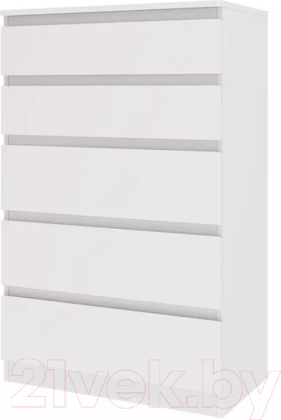 Изображение товара Комод Stolline Морвик 5 ящиков 70x112 (белый)