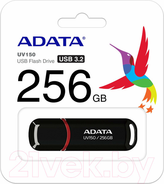 Изображение товара USB flash накопитель A-data DashDrive UV150 256GB (AUV150-256G-RBK)