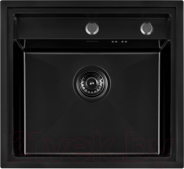 Изображение товара Мойка кухонная со смесителем Arfeka AF PVD Nano 52x49 + AF FSS304 + ZP DS (Black)
