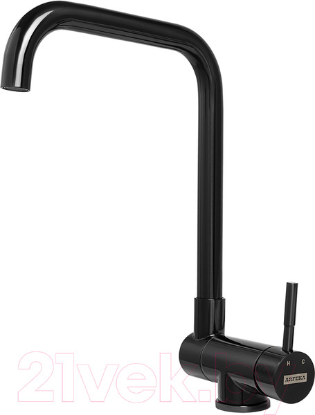 Изображение товара Мойка кухонная со смесителем Arfeka AF PVD Nano 52x49 + AF FSS304 + ZP DS (Black)