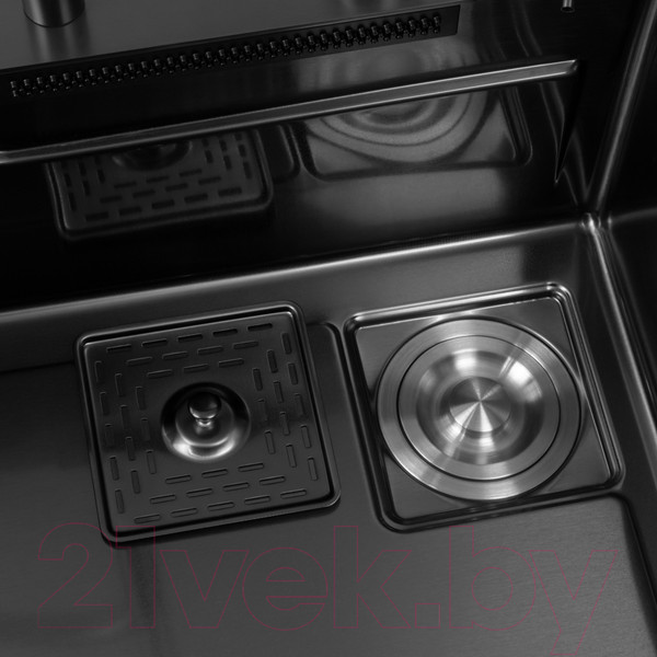 Изображение товара Мойка кухонная со смесителем Arfeka AF PVD Nano 75x46 (черный)