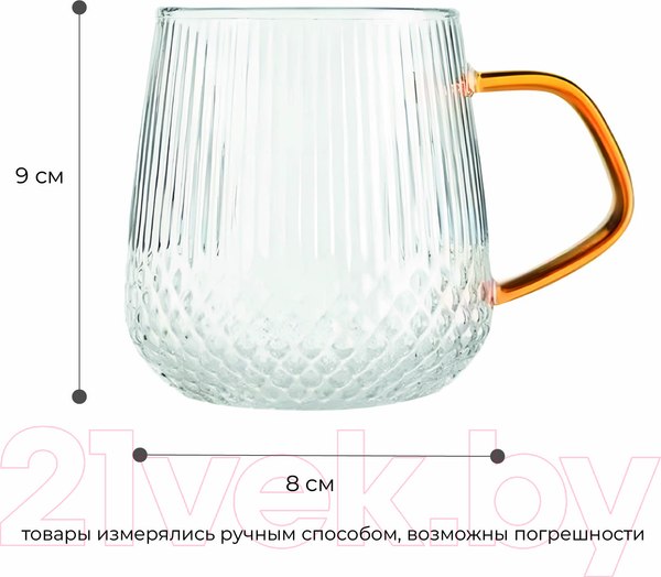 Изображение товара Набор кружек Makkua Ribbed Glassware RC300 (2шт)