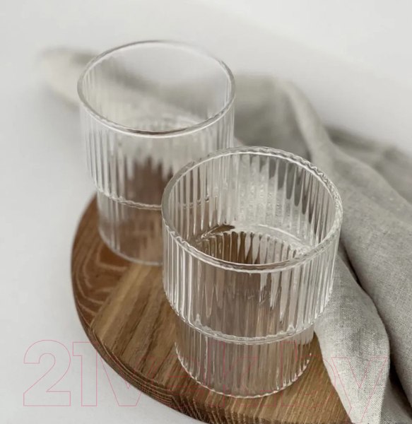 Изображение товара Набор стаканов Makkua Ribbed Glassware RG370 (2шт)