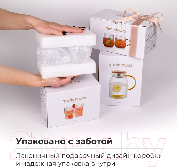 Изображение товара Набор стаканов Makkua Ribbed Glassware RG370 (2шт)