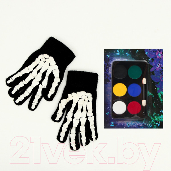 Изображение товара Набор карнавальный Волшебная маска Жуткий скелетик / 9496688