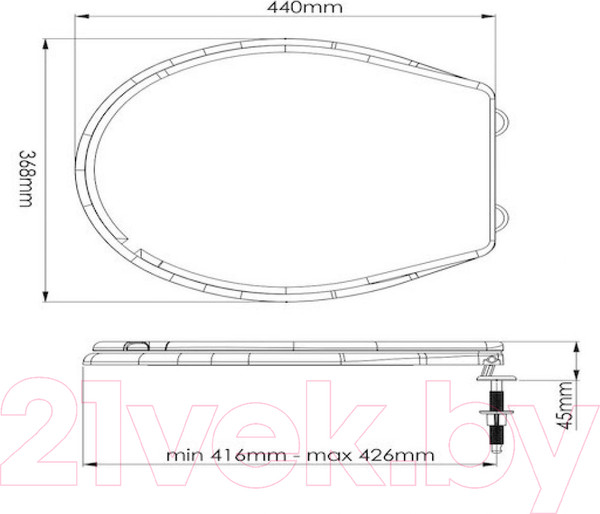 Изображение товара Сиденье для унитаза AV Engineering AVE129717
