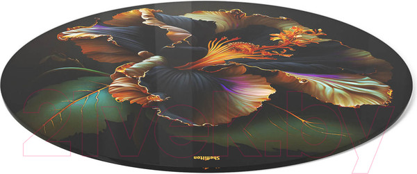 Изображение товара Журнальный столик Sheffilton SHT-S70/ТТ32 60 (темный орех/черный муар/ночной цветок)