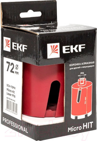 Изображение товара Коронка EKF Алмазная для дрелей / dch-72-mh-m16