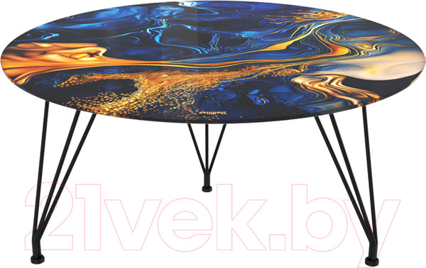 Изображение товара Журнальный столик Sheffilton SHT-TU29/H36/ТТ32 60 (черный муар/синий сапфир)