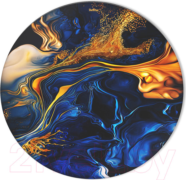 Изображение товара Журнальный столик Sheffilton SHT-TU29/H36/ТТ32 60 (черный муар/синий сапфир)